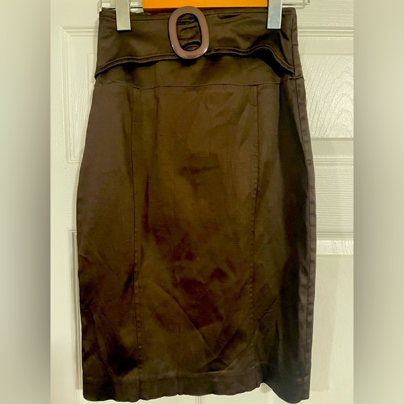 Le chateau brown pencil skirt size 3/4 - Picture 1 of 3